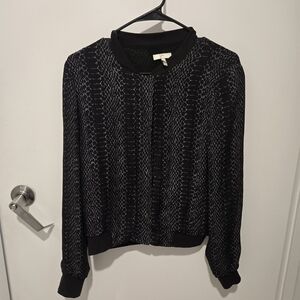 Joie Black and Gray Snakeskin Jacket